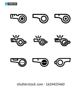 whistle icon isolated sign symbol vector illustration - Collection of high quality black style vector icons

