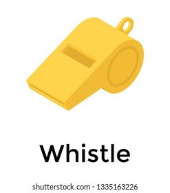 Whistle icon in isometric vector 