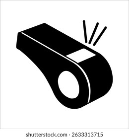 Whistle icon in line style. Editable stroke