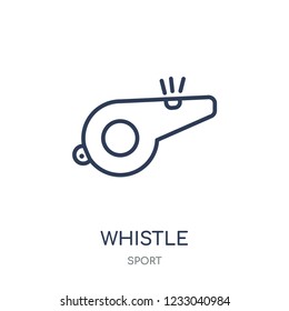 Whistle icon. Whistle linear symbol design from sport collection. Simple outline element vector illustration on white background