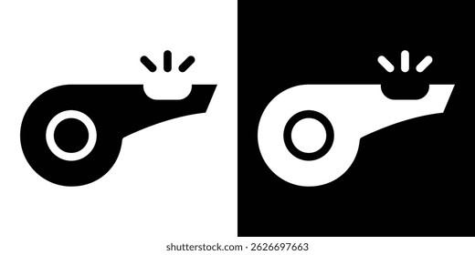 Whistle icon for logo web mobile app UI design.