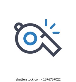 Whistle icon on white background
