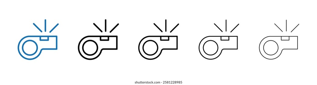 Whistle icon Outline vector logo for web ui