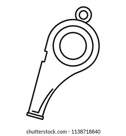 Whistle icon. Outline whistle vector icon for web design isolated on white background