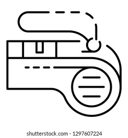 Whistle icon. Outline whistle vector icon for web design isolated on white background