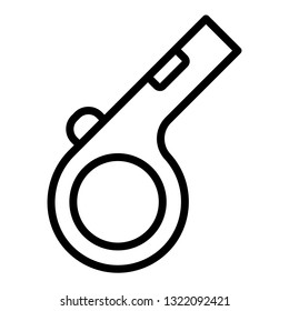 Whistle icon. Outline whistle vector icon for web design isolated on white background