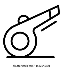 Whistle icon. Outline whistle vector icon for web design isolated on white background