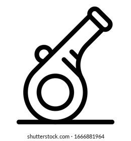 Whistle icon. Outline whistle vector icon for web design isolated on white background