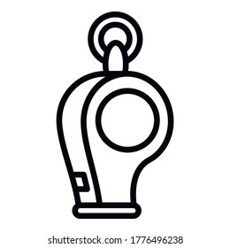 Whistle icon. Outline whistle vector icon for web design isolated on white background