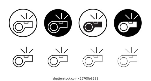 Whistle icon Outline vector for web ui