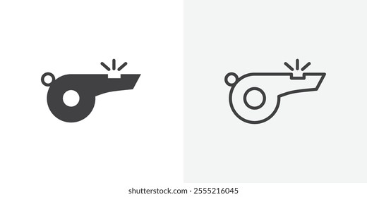 Whistle icon. outlined vector style.