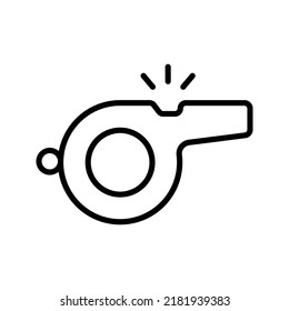 Whistle icon. Referee whistle sign. vector illustration