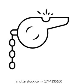 The whistle icon. Referee symbol