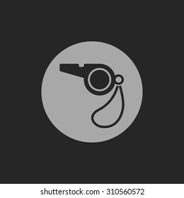The whistle icon. Referee symbol