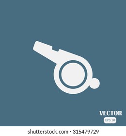 The whistle icon. Referee symbol. 