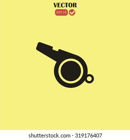 The whistle icon. Referee symbol