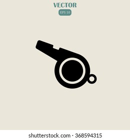 The whistle icon. Referee symbol