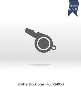 The whistle icon. Referee symbol
