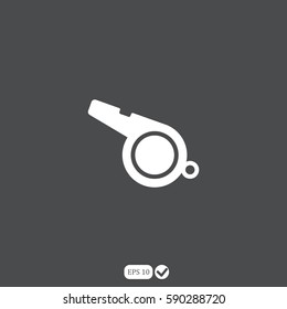 The whistle icon. Referee symbol