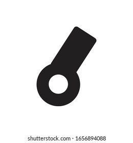 the whistle icon. referee symbol. flat vector illustration