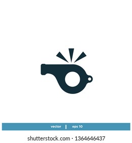 whistle icon referee symbol logo template
