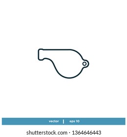 whistle icon referee symbol logo template