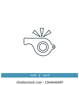 whistle icon referee symbol logo template