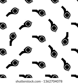 Whistle Icon Seamless Pattern, Creative Design Vector Art Illustration