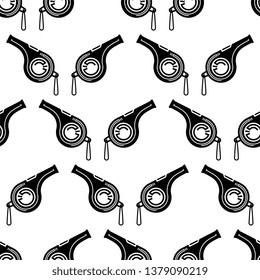 Whistle Icon Seamless Pattern, Creative Design Vector Art Illustration