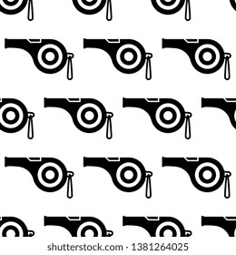 Whistle Icon Seamless Pattern, Creative Design Vector Art Illustration