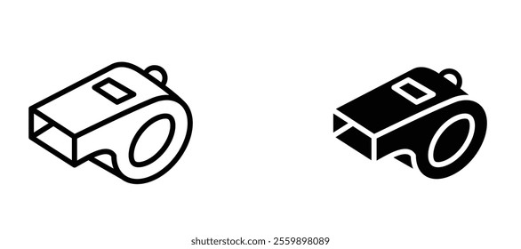 Whistle Icon set in black color for ui designs