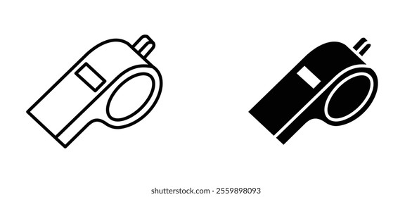 Whistle Icon set in black color for ui designs