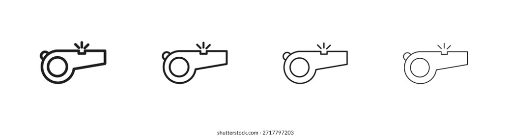 Pfeifensymbol-Set. Eine Sammlung von einfachen schwarzen dünnen Strichen Symbole