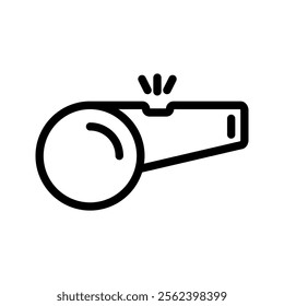 Whistle icon set  style. Editable stroke, web template vector illustration.