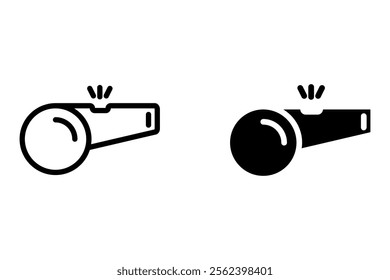 Whistle icon set  style. Editable stroke, web template vector illustration.