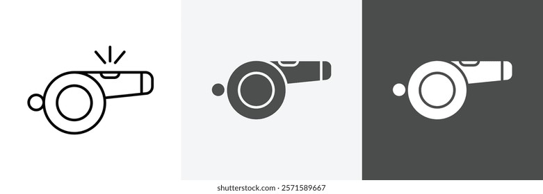 Whistle icon set vector art