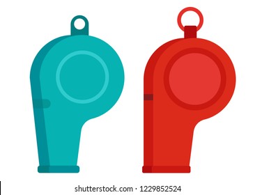 Whistle icon set. Set of whistle vector icons for web design isolated on white background