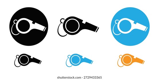 Whistle Icon Set Vetor Illustration Collection for Sports Árbitro e treinador, Whistle icon vetor design templos, whistle icon vetor ilustração logotipo design