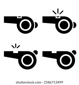 Whistle Icon Set. Whistle Vector Icon in line style design. Whistle Symbol.