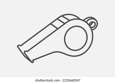 whistle icon silhouette vector illustration