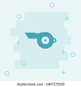 Whistle Icon. Simple icon, blue colored icon illustration.