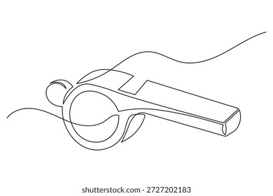 Ícone do apito simples esboço ilustração de arte de linha única esporte isolado