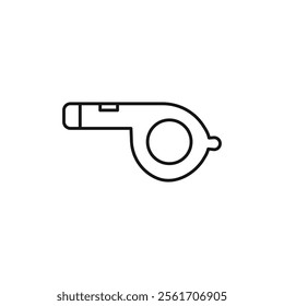 Whistle icon Simple thin line flat symbol