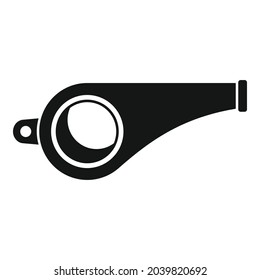 Whistle icon simple vector. Sport referee. Police blower