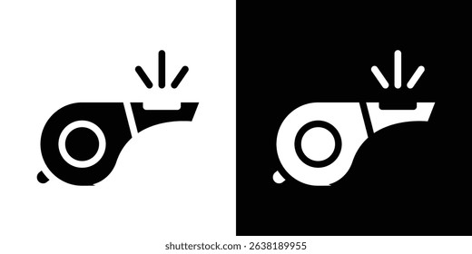 Whistle icon in solid flat trendy design style.