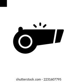 Whistle icon solid style vector