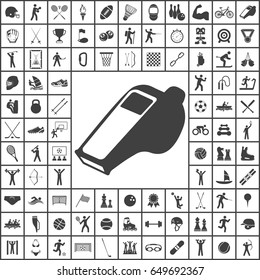 Whistle icon. Sport set of icons