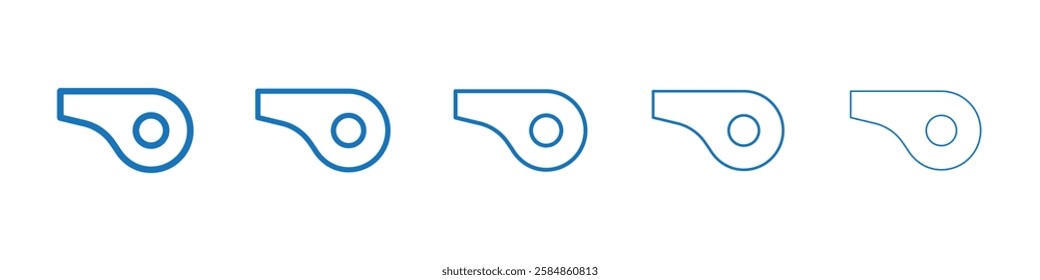 Whistle icon Symbol collection thin outline set