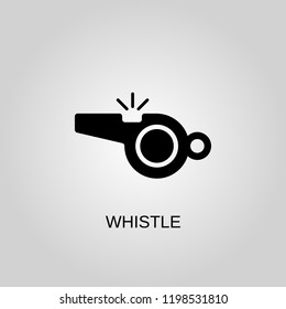 Whistle icon. Whistle symbol. Flat design. Stock - Vector illustration.