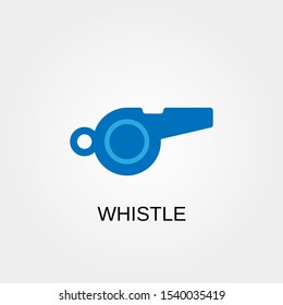 Whistle icon. Whistle symbol. Flat design. Stock - Vector illustration.